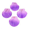 Spray Painted Natural Scallop Shell Big Pendants SSHEL-T017-14B-1
