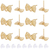60Pcs Bowknot Alloy Stud Earring Findings FIND-BBC0004-63A-7