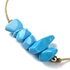 Synthetic Turquoise Chips Braided Bead Bracelets BJEW-JB09851-12-3