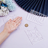 3Pcs 3 Styles Clear Acrylic Drawing Stencils AJEW-HY0001-77C-3