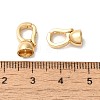 Brass Micro Pave Clear Cubic Zirconia Fold Over Clasps KK-H483-05G-3