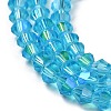 Transparent Electroplate Glass Beads Strands GLAA-F029-3mm-D19-3
