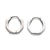 304 Stainless Steel Octagon Huggie Hoop Earrings STAS-H156-04A-P-2