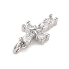 Rack Plating Brass Clear Cubic Zirconia Pendants X-KK-M293-13P-2