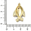 Brass Micro Pave Clear Cubic Zirconia Pendants KK-H256-20G-3