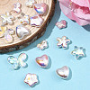 16Pcs 8 Styles UV Plating Plastic Imitation Pearl Beads KY-FS0001-47-8