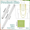 10Pcs 304 Stainless Steel Chains Bag Extender Chains HJEW-AR00034-2