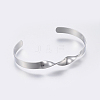 304 Stainless Steel Cuff Bangles BJEW-I255-72-3