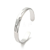 Non-Tarnish 304 Stainless Steel Textured Cuff Bangles BJEW-A003-04P-1