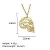 Real 18K Gold Plated Stainless Steel Pendant Necklace GF1493-15-1