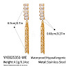 304 Stainless Steel Rectangle Tassel Stud Earrings HE5353-2-1