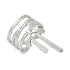 304 Stainless Steel Open Cuff Rings for Women RJEW-U060-01M-P-2