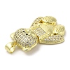 Brass with Cubic Zirconia Pendants KK-K340-01G-01-3