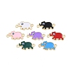 Alloy Enamel Elephant Connector Charms FIND-K020-22G-1