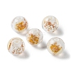 Handmade Gold & Silver Foil Lampwork Beads GLAA-G107-07B-14-2