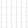 4 Styles Acrylic Threaded Flatback Earrings EJEW-SP0001-05-1