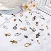 Tibetan Style Hook and Eye Clasps TIBE-PH0005-13-WH-6