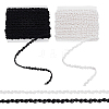 2Pcs 2 Colors Polyester Wave Lace Ribbon OCOR-FG0002-93A-1