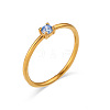 Flat Round 304 Stainless Steel Micro Pave Cubic Zirconia Finger Rings FS-WG2DA17-11-1