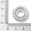 Rack Plating Brass Micro Pave Clear Cubic Zirconia Cabochon Connector Setttings KK-L224-027P-02-3