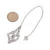 Stainless Steel Braided Chain Macrame Pouch Empty Stone Holder Dowsing Pendulums PALLOY-JF02738-03-3