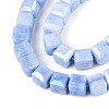 Anti-Tarnish Electroplate Glass Beads Strands GLAA-T025-8mm-10C-3