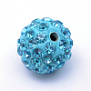 Polymer Clay Pave Rhinestone Beads X-RB-Q197-10mm-12-2