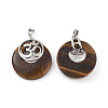Natural Tiger Eye Pendants KK-F751-L-A03-1