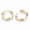 Brass Huggie Hoop Earrings KK-T062-45G-NF-3