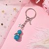 Alloy with Glass Seed Beads Keychain KEYC-MZ00010-02-2