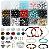 DIY Natural & Synthetic Mixed Gemstone Stretch Bracelets Making Kits DIY-YW0008-97-1