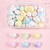 40Pcs UV Plating Acrylic Beads MACR-FS0002-18-7