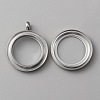 304 Stainless Steel Locket Pendants STAS-WH0027-44P-3