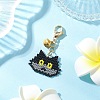 Handmade Glass Seed Beaded  Cat Head Shape Pendants Decorations HJEW-MZ00366-01-1