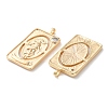 Brass Micro Pave Cubic Zirconia Pendants KK-C079-04G-2