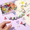 100Pcs 10 Colors Hollow Acrylic Bead Caps DIY-CJ0003-12-5