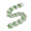 Electroplate Imitation Jade & Opaque & Transparent Glass Beads Strands EGLA-Q135-6x8MM-01E-2