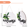 Wooden Pendant Decorations AJEW-GF0002-35-2