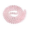 Frosted Transparent Glass Bead Strands GLAA-P065-8mm-03-2