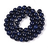 Dyed Natural Mashan Jade Round Beads Strands G-T139-8mm-67G-3