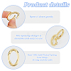 8Pcs Rack Plating Brass Springs Gate Rings KK-DC0004-77-4