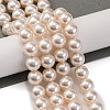 Baking Painted Pearlized Glass Pearl Round Bead Strands PEAR-H019-02D-02-1