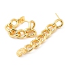 Rack Plating Brass Chain Ear Studs for Women EJEW-Q770-15G-2