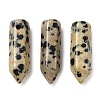 Natural Dalmatian Jasper Pointed Pendants G-C158-05B-1