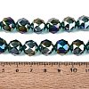 Electroplate Transparent Glass Beads Strands EGLA-ZX001-03A-01-4