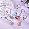 Glass Seed Bead with Acrylic Angel Keychain KEYC-MZ00026-2