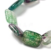 Natural Banded Agate Imitation Ruby in Zoisite Beads Strands G-K392-B03-13x18mm-4