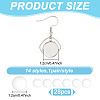 ANATTASOUL DIY Blank Dome Stainless Steel Dangle Earrings Making Kits DIY-AN0001-09P-2