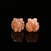 Natural Peach Moonstone Carved Nine-Tailed Fox Beads PW-WG3927E-01-2