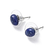 Natural Gemstone Stud Earrings for Women EJEW-E285-01P-3